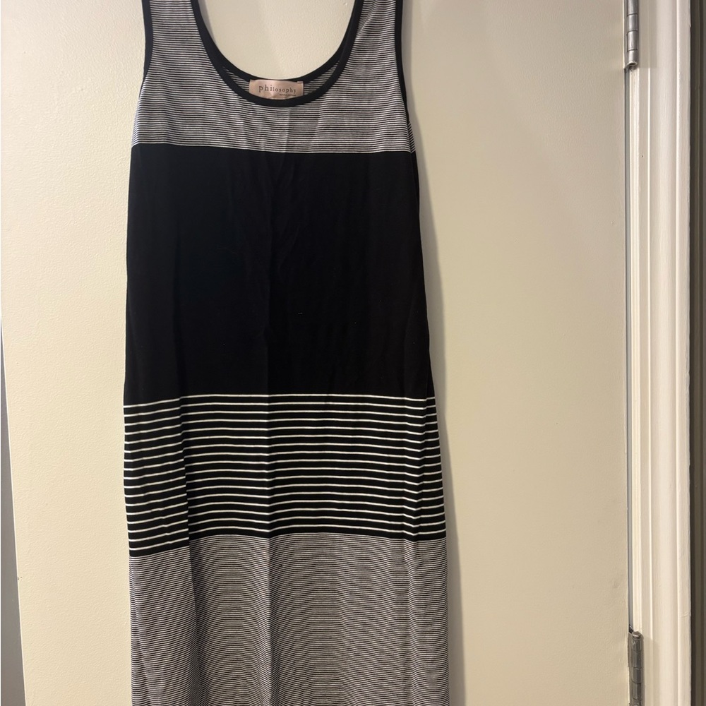 Black and White Striped Dress